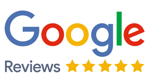 Google reviews emblem with 5 star rating